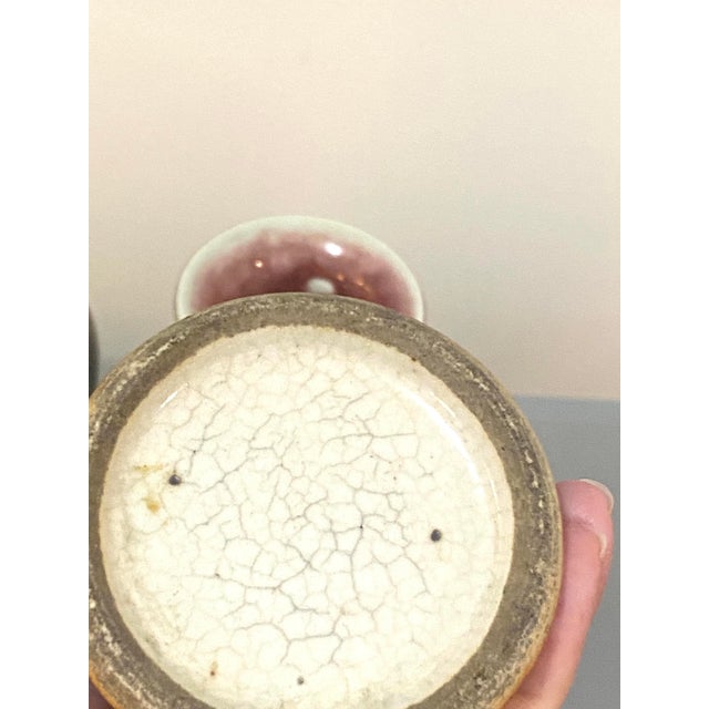 Set of Three! Colorful Ombre Flambé Glazed Chinese Porcelain Vases For Sale - Image 13 of 13