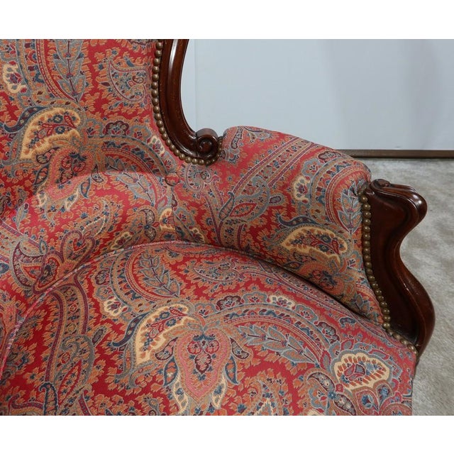 Wood Small Napoleon III Chair in Mahogany For Sale - Image 7 of 17