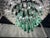Contemporary Contemporary Clear "Triedro" Murano Glass Chandelier With Greeen Quadriedro For Sale - Image 3 of 4