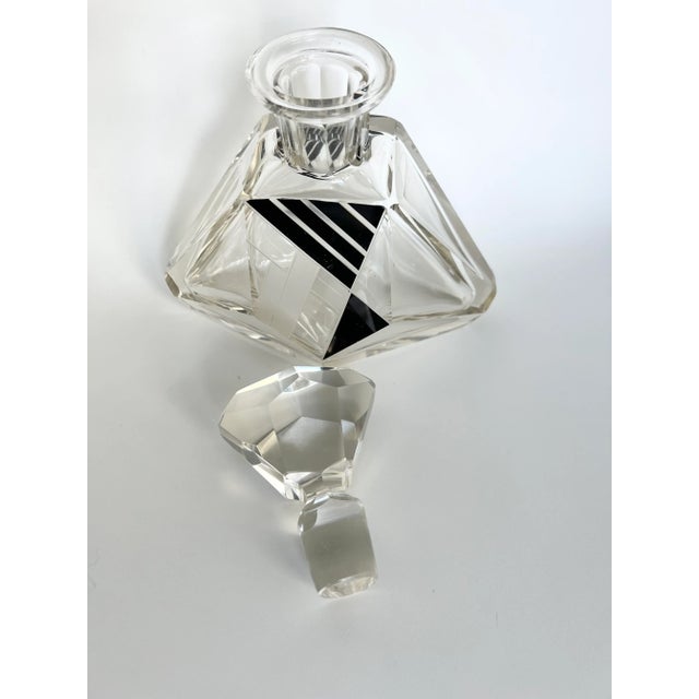 1930s Art Deco Cut Crystal Decanter by Karl Palda, Czech 1930s For Sale - Image 5 of 12