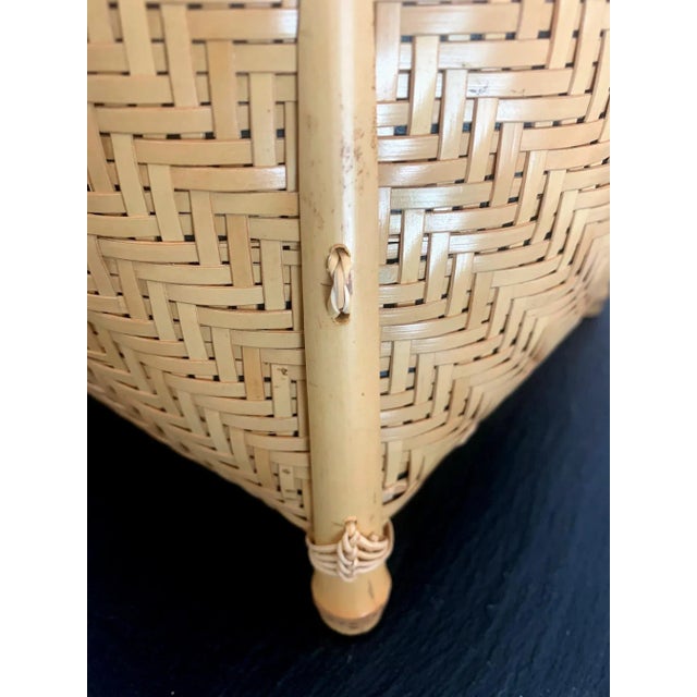 Japanese Bamboo Basket by Higashi Takesonosai For Sale - Image 12 of 13