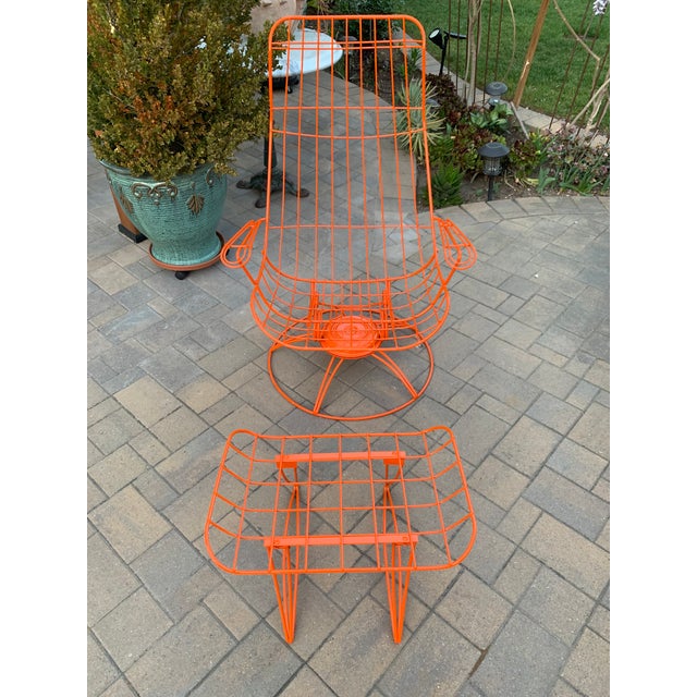 Homecrest Homecrest Rocker Swivel Patio Chairs and Ottoman-Set of 3 For Sale - Image 4 of 12