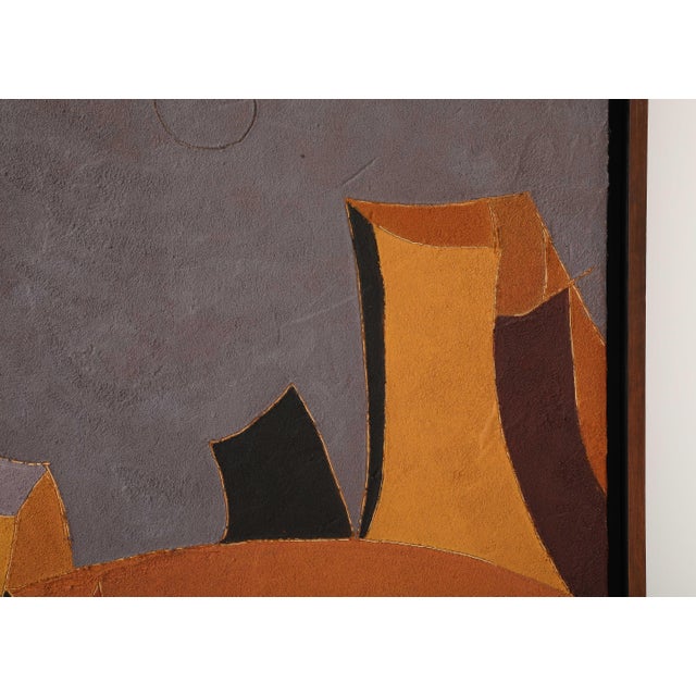 Mid-Century Modern Ciudad Gris Abstract Artwork By Mexican Artist Maricruz Hernandez Covarrubias For Sale - Image 3 of 9