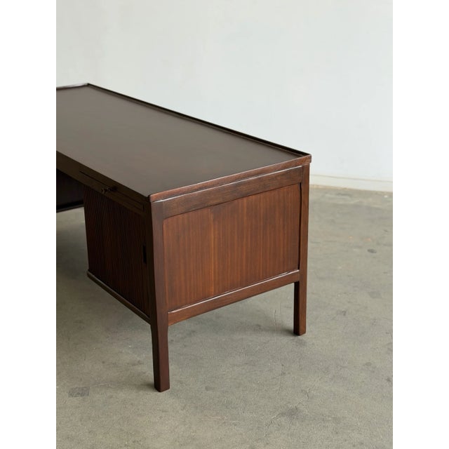 1960s Danish Modern Mohagony Desk For Sale - Image 4 of 16