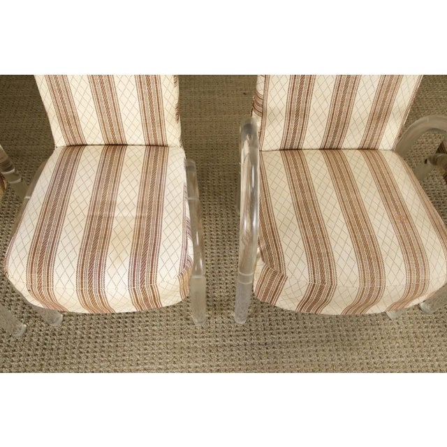 Plastic Set of Five Lucite Waterfall Dining Chairs by Hill Manufacturing, 1980s For Sale - Image 7 of 18