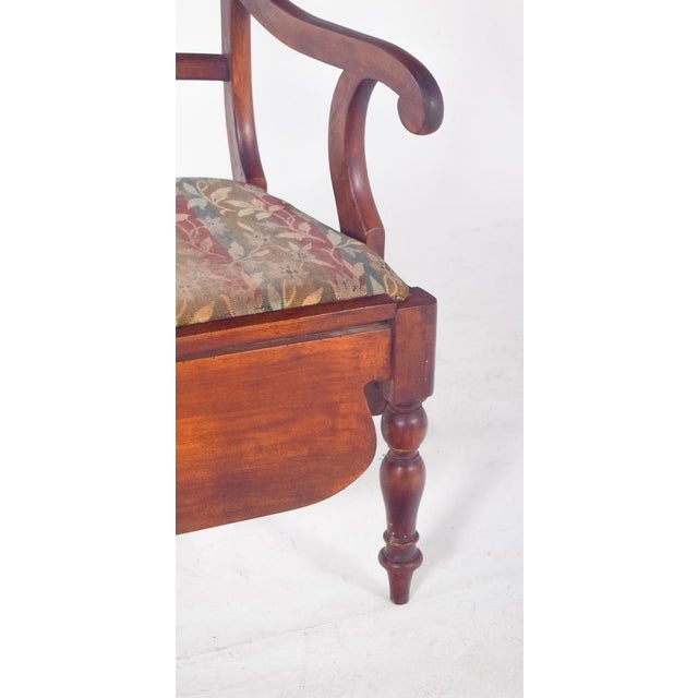 Chair with Striped Upholstery, 19th Century For Sale - Image 6 of 11