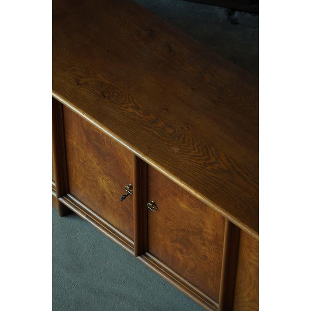 Large Danish Modern Sculptural Oak Sideboard with Paneled Doors, 1950s For Sale - Image 13 of 18