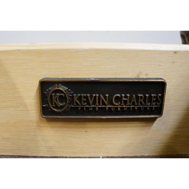 Brown Kevin Charles Cherry Contemporary Traditional Empire Style 32" Serpentine Front Nightstand Chest For Sale - Image 8 of 12