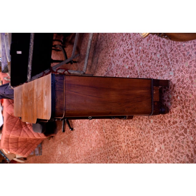 inlaid Furniture Dresser with Mirror and Side Windows For Sale - Image 10 of 11