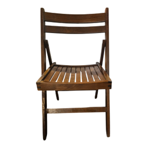 Mid-20th Century Romanian Folding Ladder-Back Chairs – Solid Wood