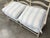 Vintage Persnickety Ladderback Rustic Farmhouse Bench For Sale - Image 10 of 12