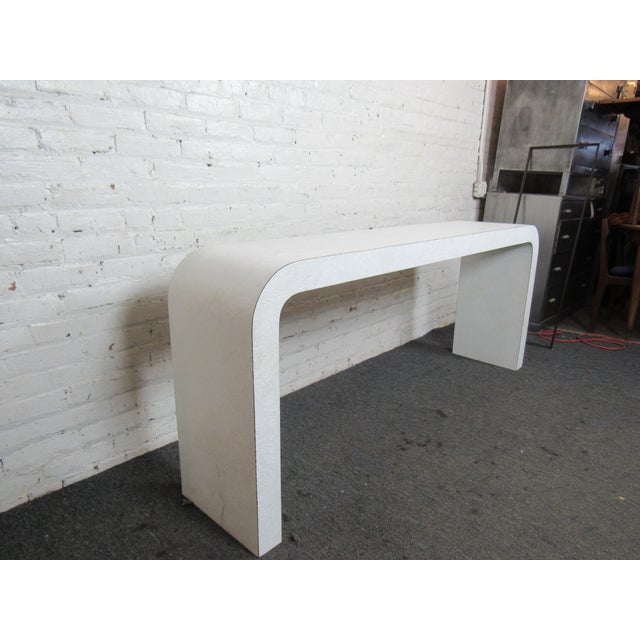 Karl Springer Mid 20th Century White Mid-Century Modern Arch Table For Sale - Image 4 of 8