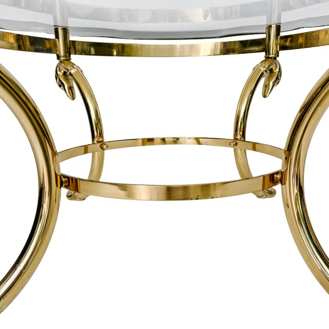 Labarge Vintage Hollywood Regency Swan Coffee Table in the Style of LaBarge For Sale - Image 4 of 8