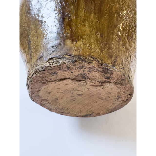 Antique French Glazed Terracotta Walnut Oil Jug (Cruche) With Four Handles, C. 1900 For Sale - Image 16 of 17