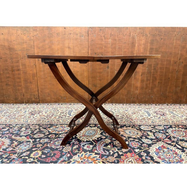 English Folding Side Table in Teak For Sale - Image 5 of 7