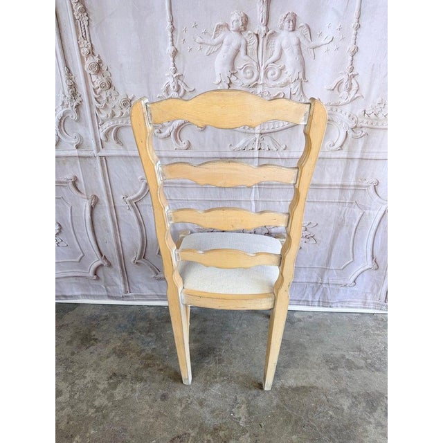 Set of 10 19th Century French Provincial Bleached Oak Ladderback Dining Chairs For Sale - Image 11 of 18