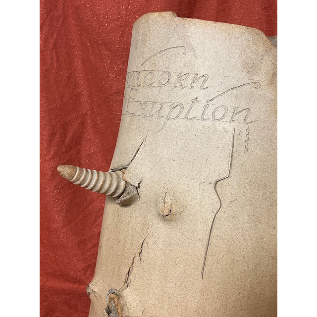 A fascinating piece of American stoneware by a skilled but anonymous maker, ca. 1970s. Discovered recently in a New...