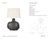 Kelly Wearstler by Visual Comfort Signature Beton Medium Table Lamp in Stained Black Metallic with Linen Shade Designer:...
