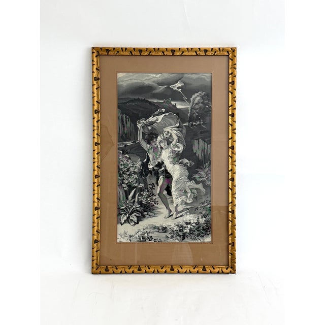 Antique French Neyret Freres Woven Silk Tapestries After p.a. Cot - Framed Pair For Sale - Image 4 of 11