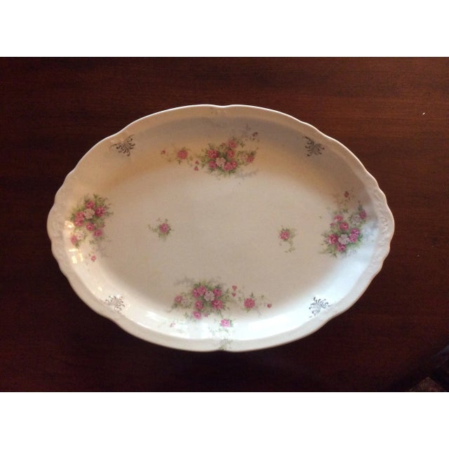 White Antique Large Semi-Porcelain Platter For Sale - Image 8 of 8