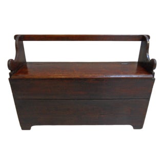 Antique Bench with Drawers For Sale