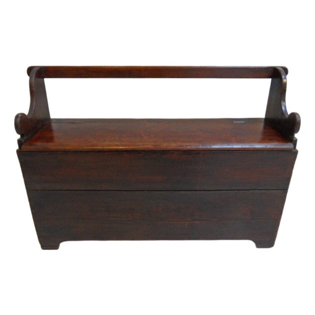 Antique Bench with Drawers For Sale