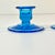 Art Deco 1940s Art Deco Boho Chic Hollywood Regency Depression Era Pressed Glass Candle Holders - A Pair For Sale - Image 3 of 13