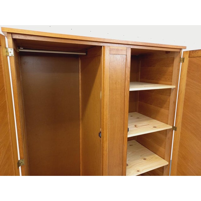 Vintage Oak Wardrobe, 1960s For Sale - Image 16 of 17