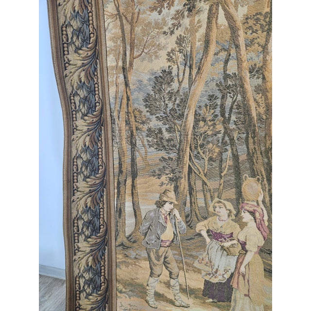 Tapestry with Idyllic Forest Motif from Aubusson, France, Late 19th Century For Sale - Image 3 of 18