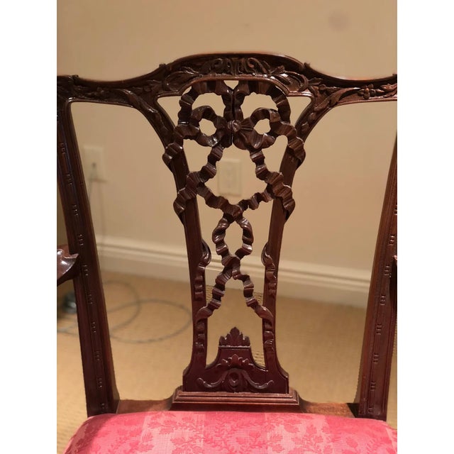 Early 20th Century Vintage George II Style Mahogany Dining Chairs - Set of 10 For Sale - Image 4 of 9