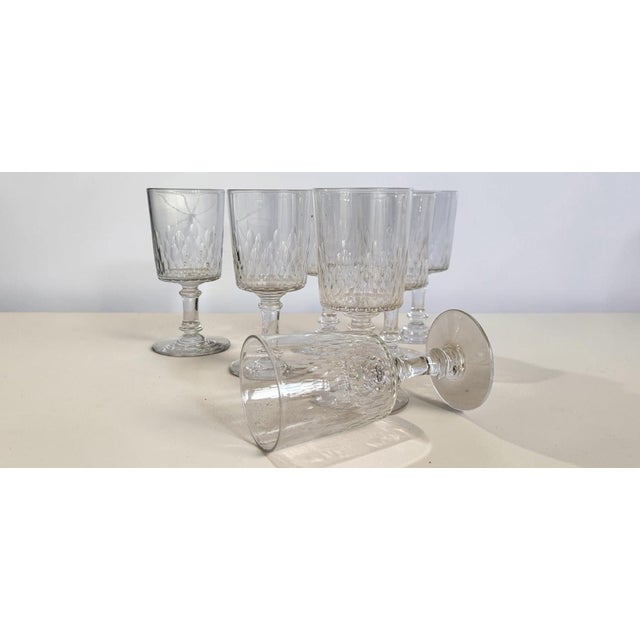 Champigny Richelieu Wine Glasses from Baccarat, 1920s, Set of 7 For Sale - Image 6 of 11