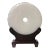 Chinese Natural Stone Round White Fengshui Plaque Display For Sale