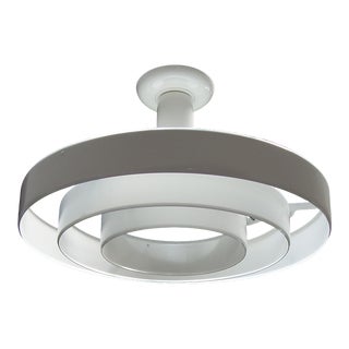 Prescolite Mid-Century Modern Saturn Ring Flush Mount Light For Sale