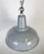 Gray British Industrial Grey Enamel Factory Pendant Lamp, 1960s For Sale - Image 8 of 17