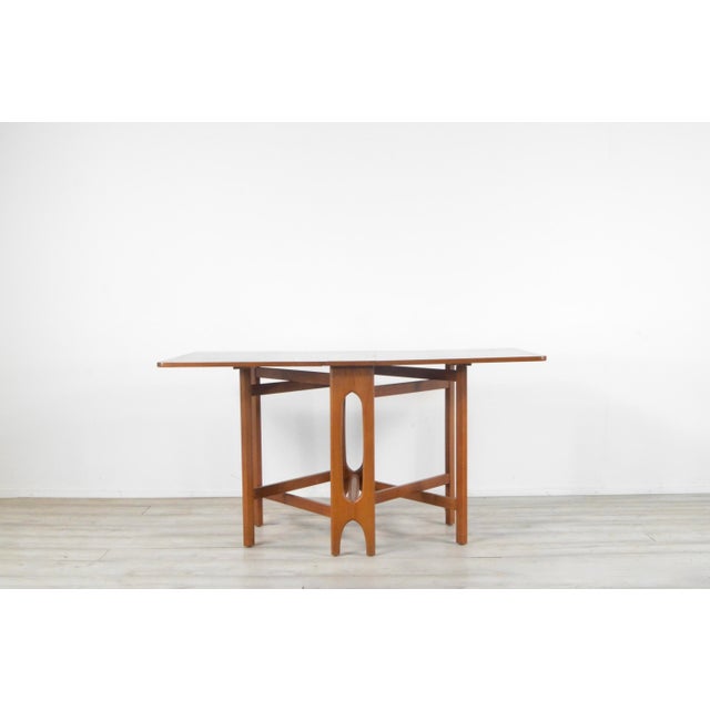Mid-Century Modern Teak Drop-Leaf Dining Table, 1960s For Sale - Image 9 of 9
