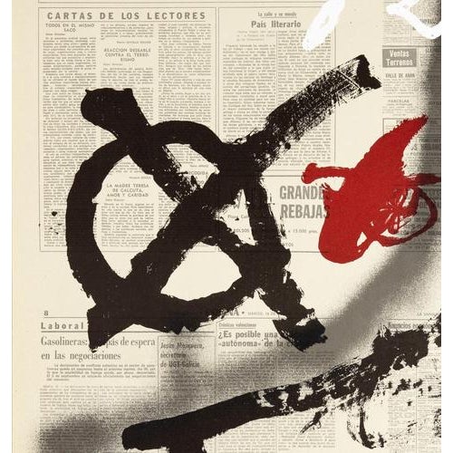 Antoni Tapies, 1982 World Cup, Original Signed Lithograph For Sale - Image 4 of 5