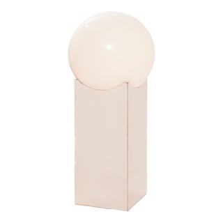 1970s White Globe Table Lamp For Sale