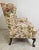 1980s Ethan Allen Georgian Court Custom Floral Fabric Wing Chair Queen Ann Lounge For Sale - Image 10 of 12