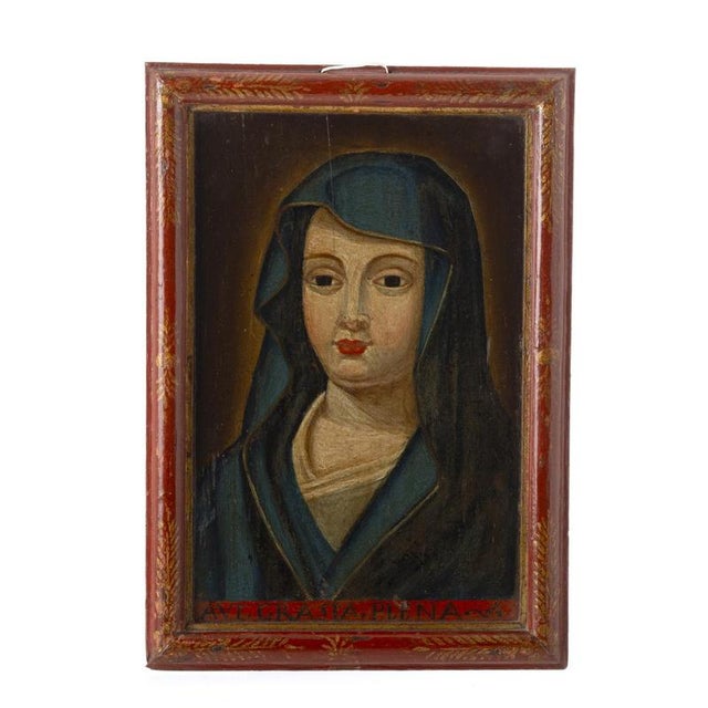 Portuguese School Artist, Our Lady, 1792, Oil Painting For Sale - Image 6 of 6