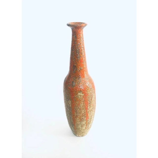 Ceramic Midcentury Studio Pottery Tall Thick Glazed Vase, 1960s For Sale - Image 7 of 10