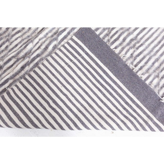 Animal Skin Modern Goat Hair Runner with Subtle Geometric Texture by Doris Leslie Blau For Sale - Image 7 of 7