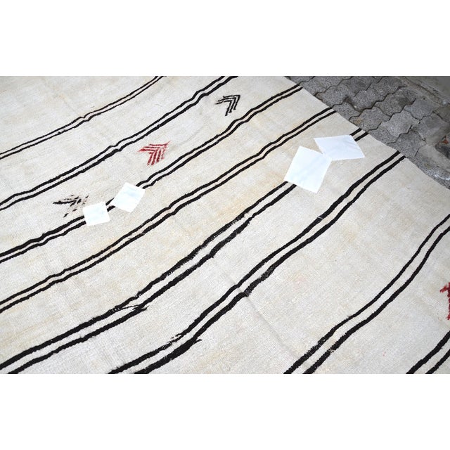 1970s Vintage Handmade Hemp Rug For Sale - Image 6 of 11