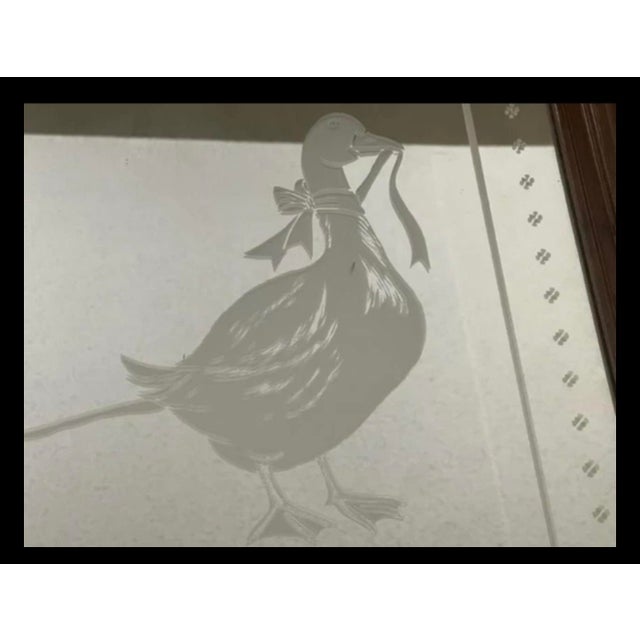 Vintage Etched Mirror W Geese Family Walking - Pulling at Heartstrings For Sale - Image 6 of 10