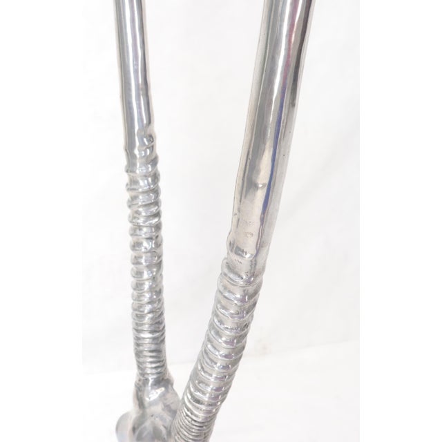 Vintage Arthur Court Tall Sculpture of a Gazelle in Polished Aluminum For Sale - Image 6 of 14