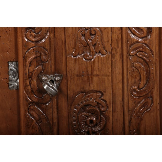 Small Antique Baroque Walnut Wall Cabinet, 1750s For Sale - Image 12 of 18