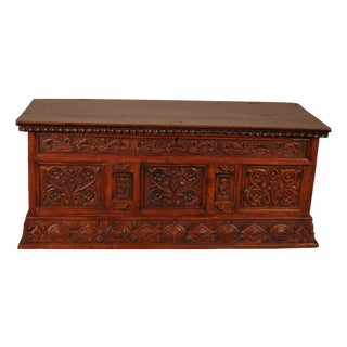 18th Century Catalan Chest with Small Door For Sale