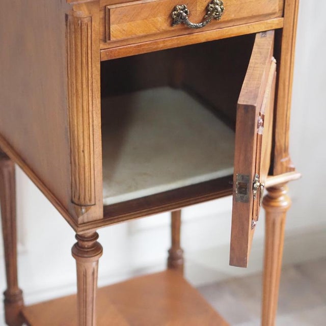 Louis XVI Oak Bedside Table, France, 1900 For Sale - Image 4 of 14