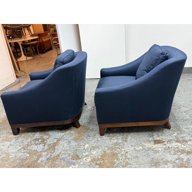 Baker Furniture Company Laura Kirar for Baker Furniture Neue Lounge Chairs, Pair For Sale - Image 4 of 12