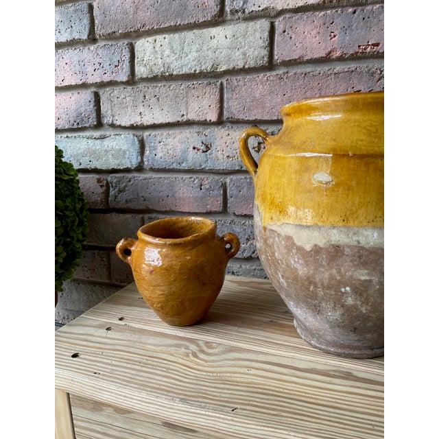 Rare 1890s Petite Glazed Earthenware French Confit Pot or Jar For Sale - Image 16 of 17