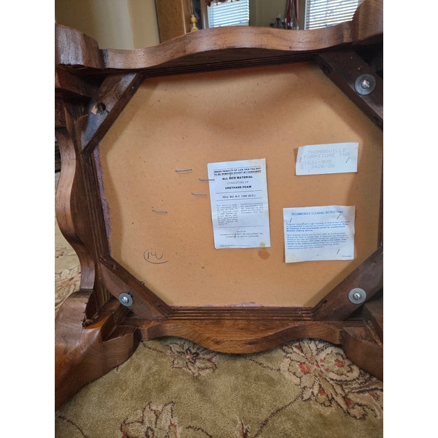 Mid 20th Century Queen Ann Style Ottoman / Footstool by Thomasville For Sale - Image 12 of 12